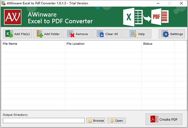 AWinware Excel to PDF Converter图片