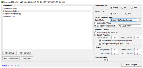 Image to PDF or XPS图