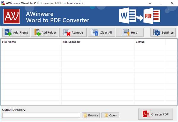 AWinware Word to PDF Converter图片