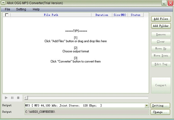 Allok OGG MP3 Converter软件图片1