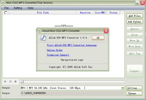 Allok OGG MP3 Converter软件图片2