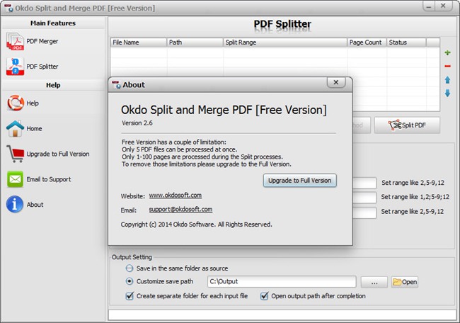 Okdo Split and Merge PDF图