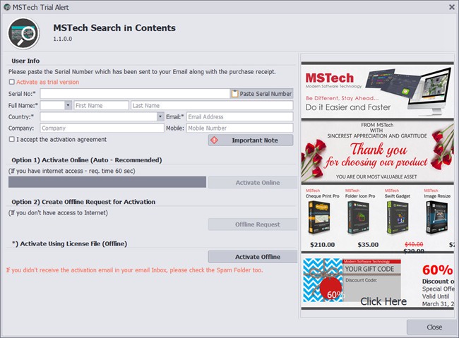 MSTech Search in Contents图