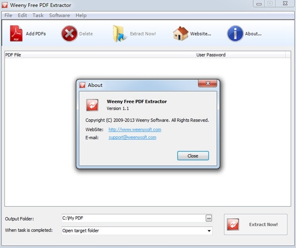 Weeny Free PDF Extractor软件图片2
