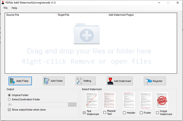 PDFdu Add Watermark图片