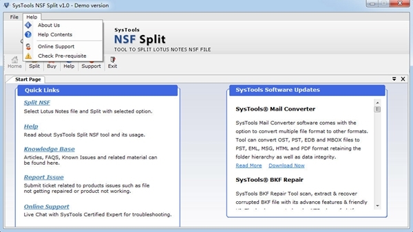 SysTools NSF Split图片2