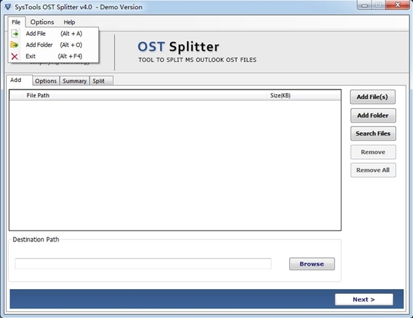SysTools OST Splitter软件图片2