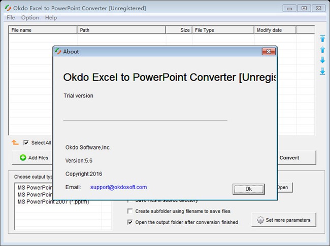 Okdo Excel to PowerPoint Converter图