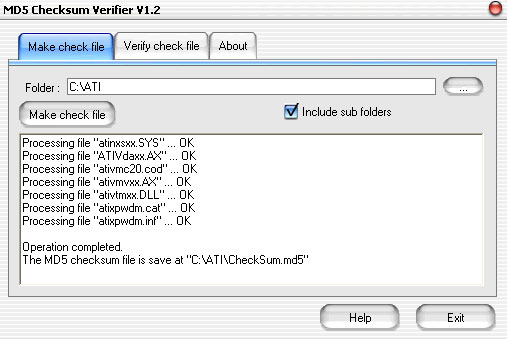 MD5 Checksum Verifier截图
