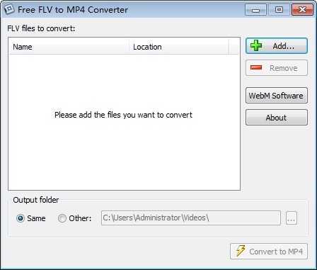 Free FLV to MP4 Converter截图