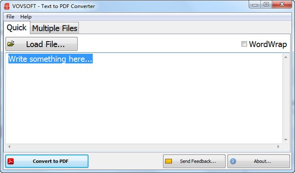 Vovsoft Text to PDF Converter(text转pdf软件) 最新版v1.0下载