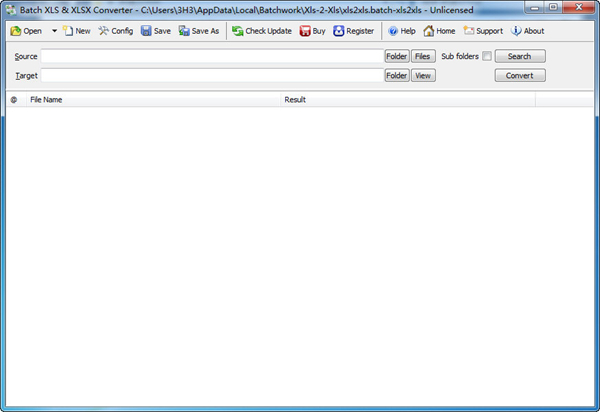 Batch XLS and XLSX Converter图