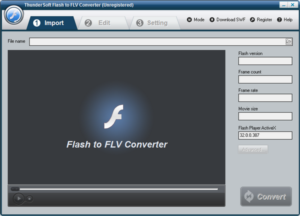 ThunderSoft Flash to FLV Converter图