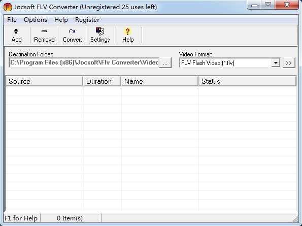 Jocsoft FLV Converter (flv转换器)官方版v1.1.6.2下载