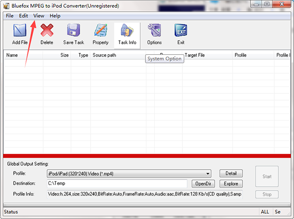 Bluefox MPEG to iPod Converter图片