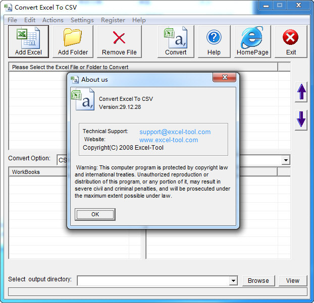 Convert Excel to CSV图