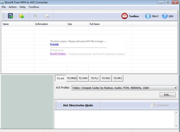 Boxoft free MP4 to AVI Converter软件图片1