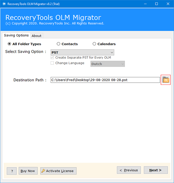 recoverytools olm migrator截图