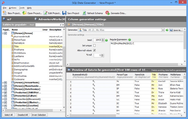 SQL Data Generator截图