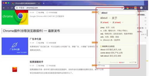 chrome查字典插件ChaZD截图