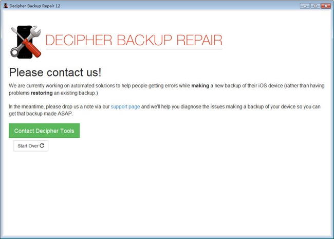 Decipher Backup Repair图