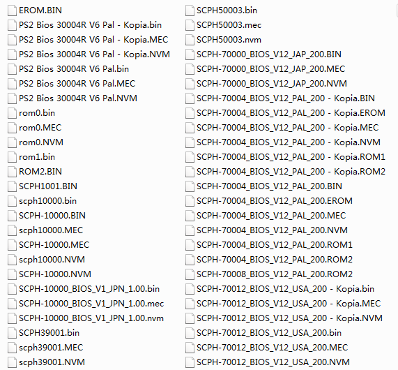PS2 BIOS文件整合包 百度网盘下载