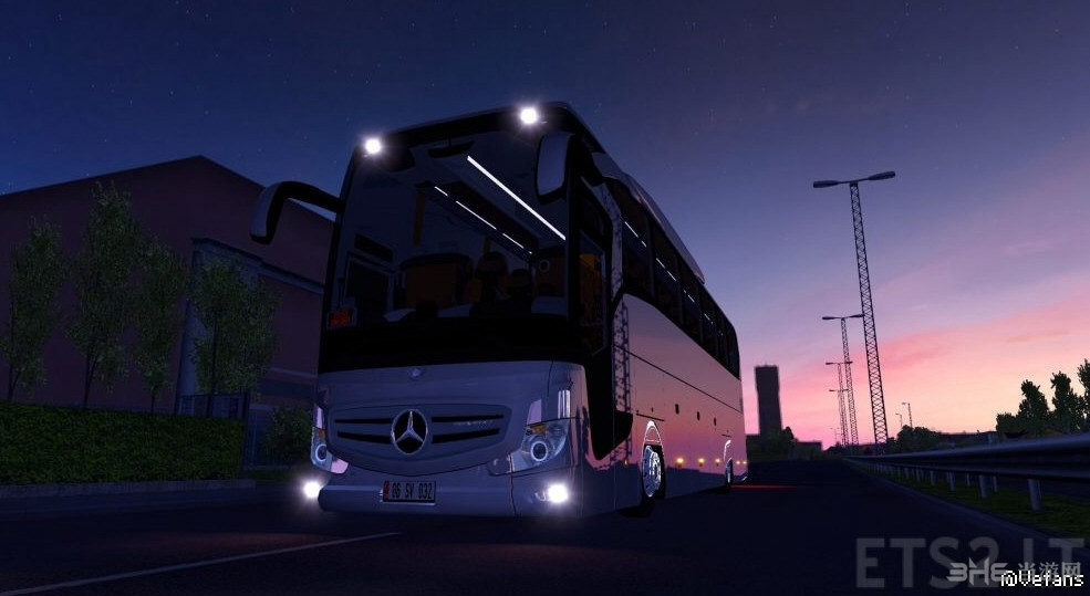 欧洲卡车模拟2 v1.27奔驰大巴MOD 下载