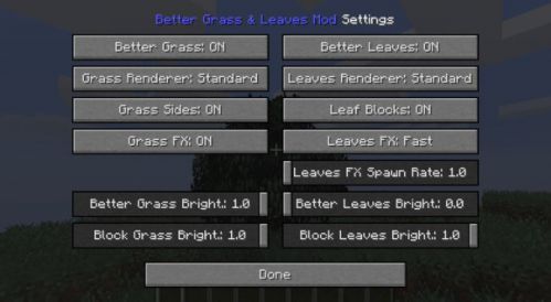 我的世界1.6.4更好的草和树木MOD 下载